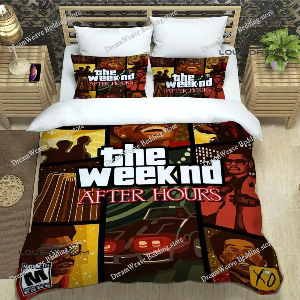 3D Print Singer The Weeknd Bedding Set Duvet Cover Bed Set Quilt Cover Pillowcase Comforter King Queen Size Boys Adult741