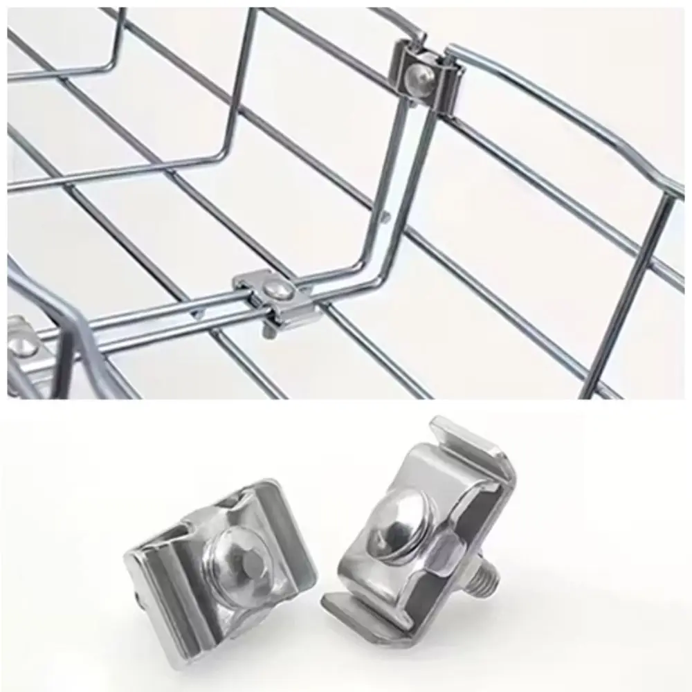 10pcs Hardware Accessories Metal Grid Wall Clamps Sturdy Clamps DIY Grid Connectors Wall Grid Panel Wall Installation