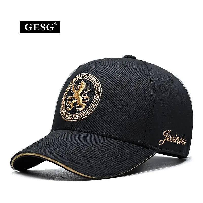 Hard Top Stylish National Fashion Embroidered Hat Men\'s Chinese Style Tiger Totem Baseball Cap Fashion Casual Men\'s Peaked Cap