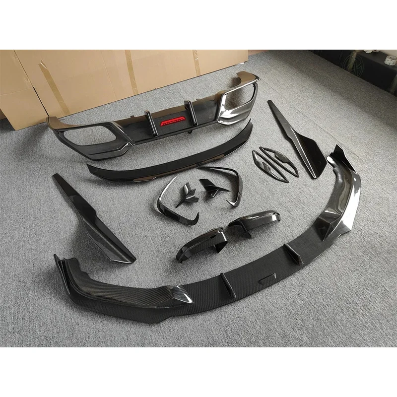 

Carbon Fiber Front Bumper Diverter Side Skirt Spoiler Rear Diffuser Body Kit
