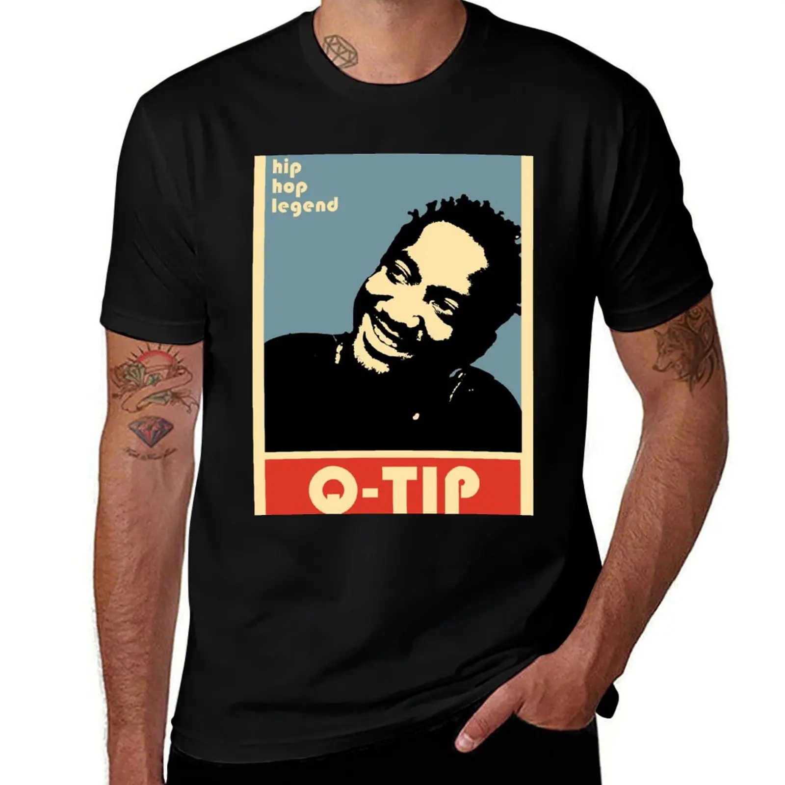 hip hop legend qtip poster T-Shirt Basic All Season Solid T-Shirt