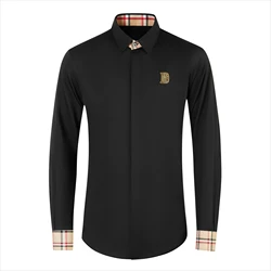 Brand Plaid Shirts Men Cotton Long Sleeve Slim Fit Business Dress Shirt Luxury Social Banquet Party Shirts Streetwear Tops