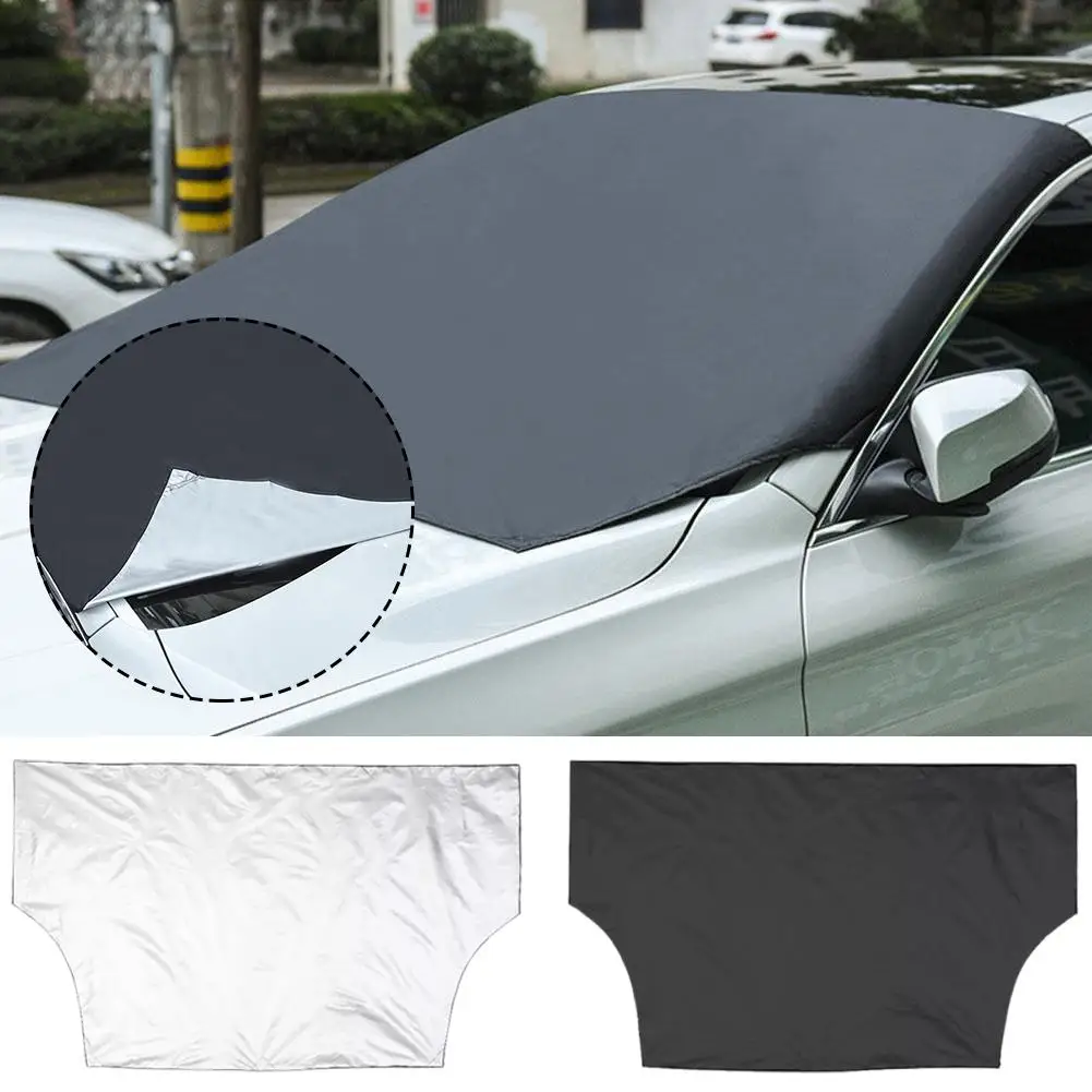 Windshield Snow Sun Shade Cover for SUVs Cars and More Magnetic Automobile Front Windscreen Cover for Sun Protection 1/2PCS C6N7