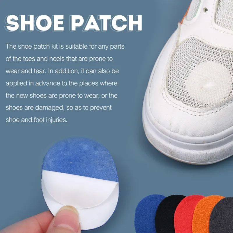 Shoe Damaged Area Repair Sticker Self Adhesive Microfiber PU Leather Shoe Patch Simple Sweat Absorption Shoe Care Accessories image 2