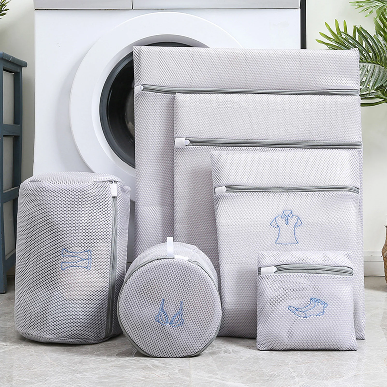 6PCS Laundry Bag Washing  Pack Laundry Bag Lingerie Delicate Clothes Wash