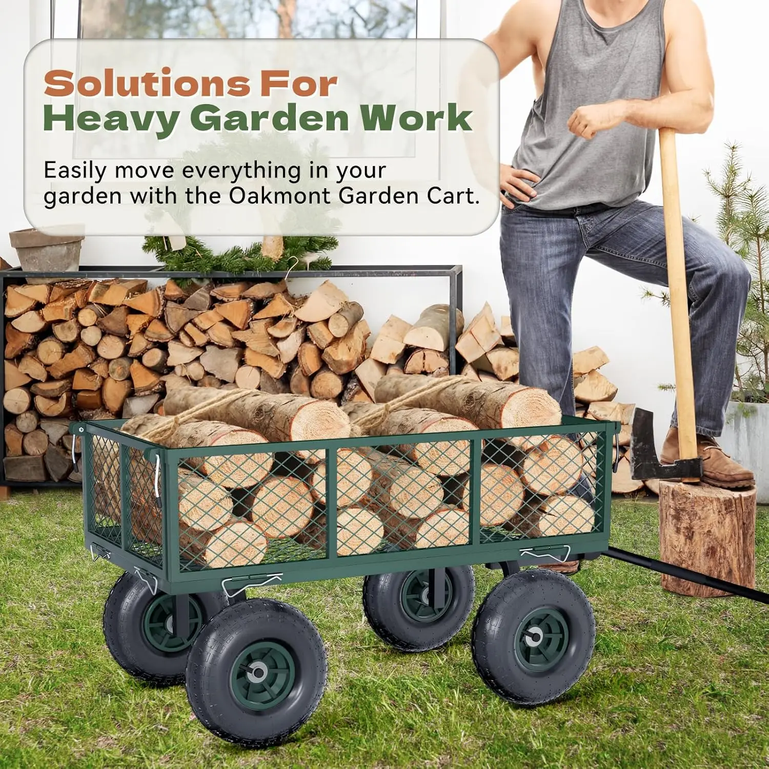 Duty Garden Cart with 10