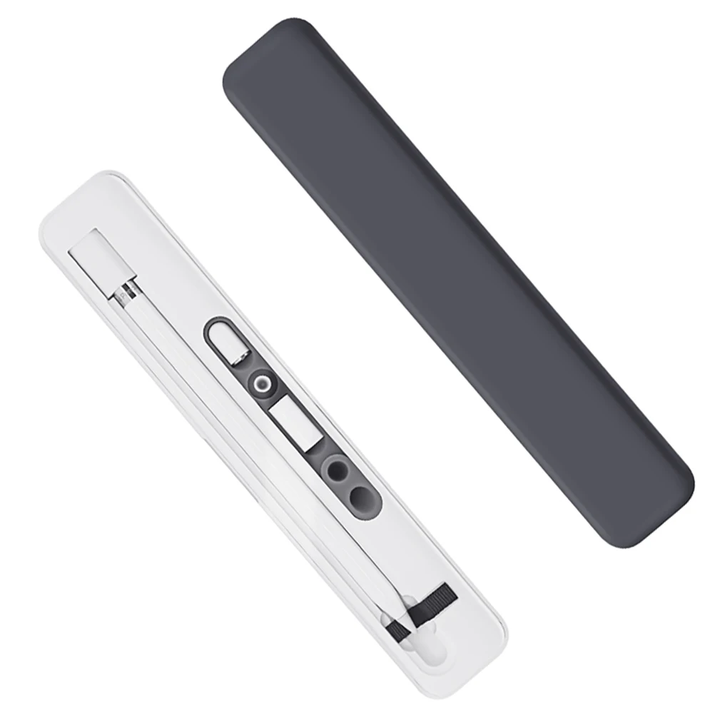 

1Pcs Wireless Charging Pencil Case Storage Box Compatible Pencil 1st Gen Grey White Portable Holder 280mAh