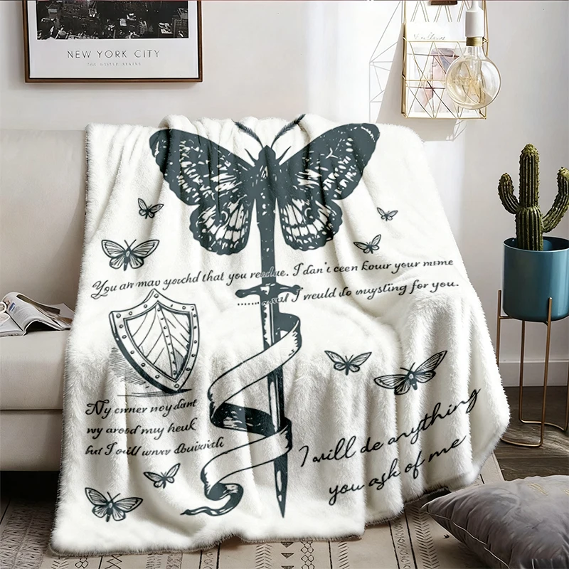 The Knight and The Moth Flannel Blanket, Rory and Six Romance Flannel Throw, Inspired By Rachel Gift Cozy Blanket Warm