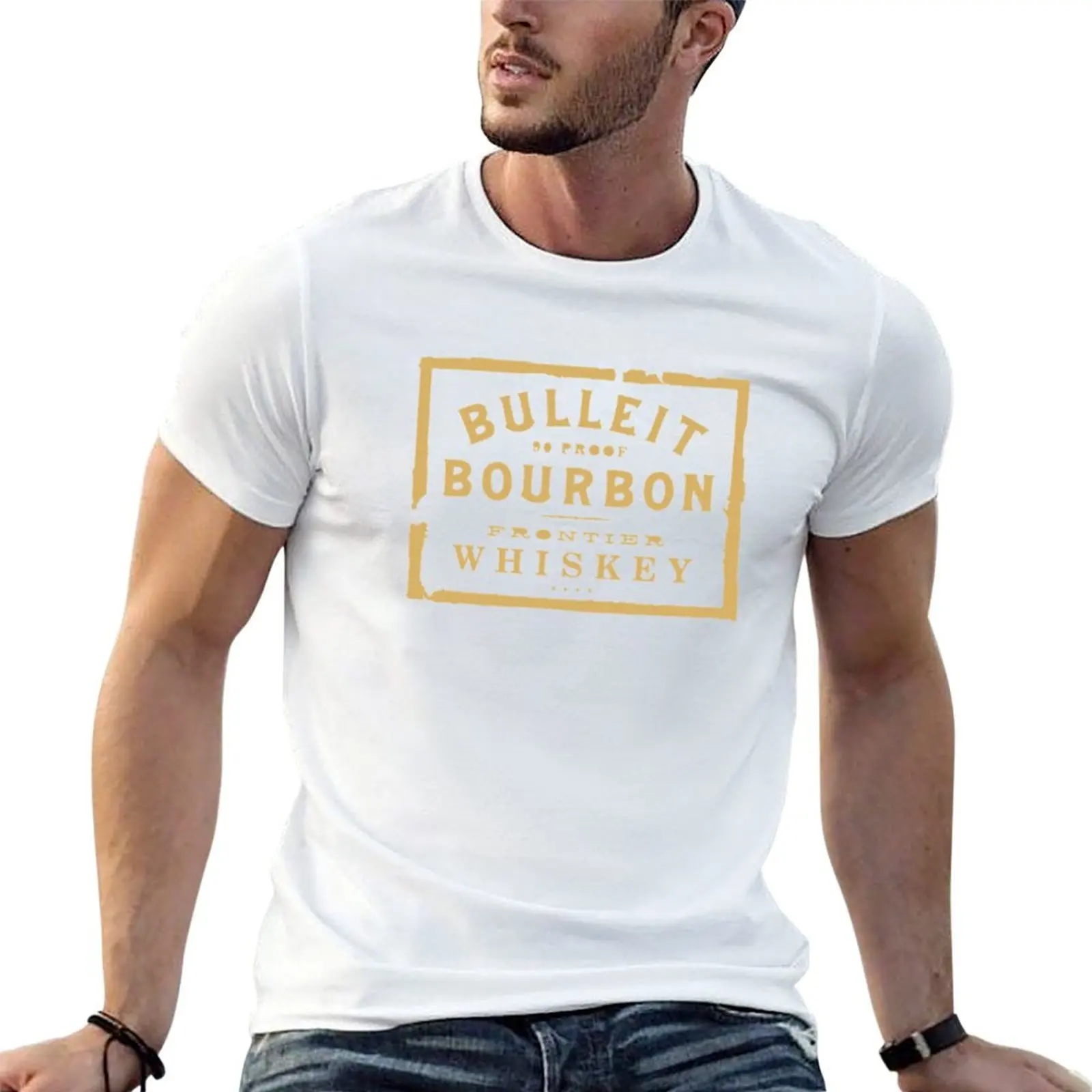 Camiseta con el mejor logotipo de Bulleit Bourbon, camisetas con estampado personalizado, camisetas con estampados para hombre, camiseta 100 por ciento de algodón