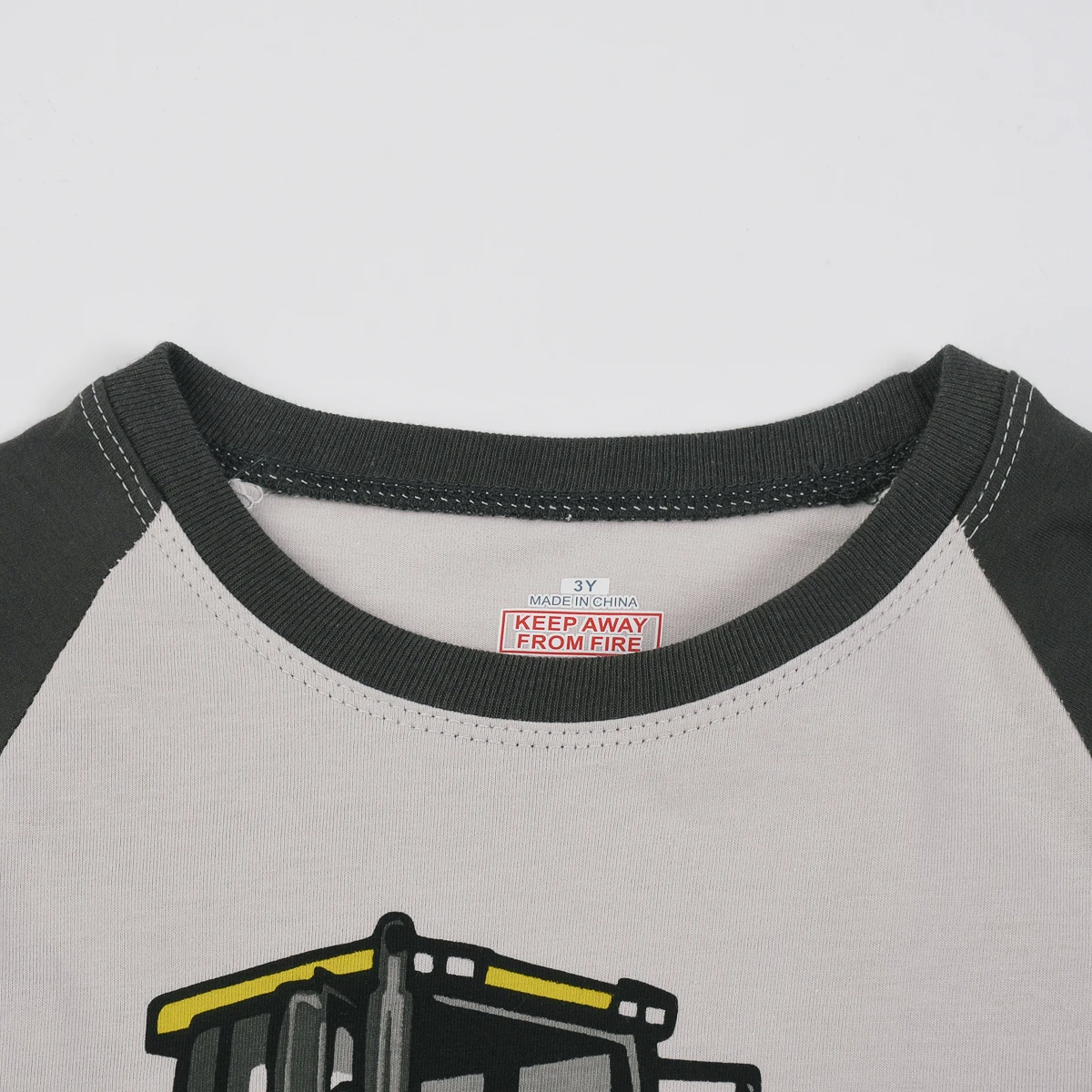 【Through 1615 Flame】Jungen-Pyjama-Set aus Baumwolle mit Truck-Muster, lässiger sportlicher Stil, geeignet für Jungen im Alter von 2-9 Jahren – Detail 3