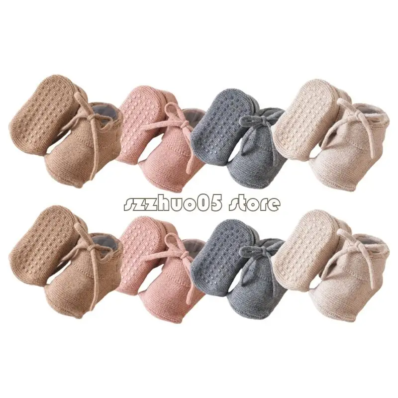 

M3GE 1 Pair Cotton Blend Infant Socks Anti Slip Grip for Baby Learning to Walk