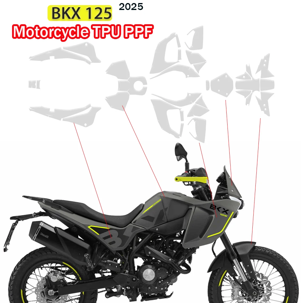 

PPF TPU For BENELLI BKX 125 2025 Paint Protective Film Motorcycle GLOSSY MATTE Transparent Protection Film BodyKIT FIT BKX 125