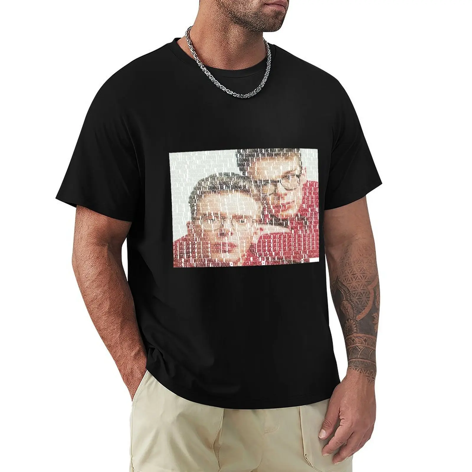 

The proclaimers - I wanna be (500 miles) word art T-Shirt boys animal print Short sleeve tee oversized t shirt clothes for men