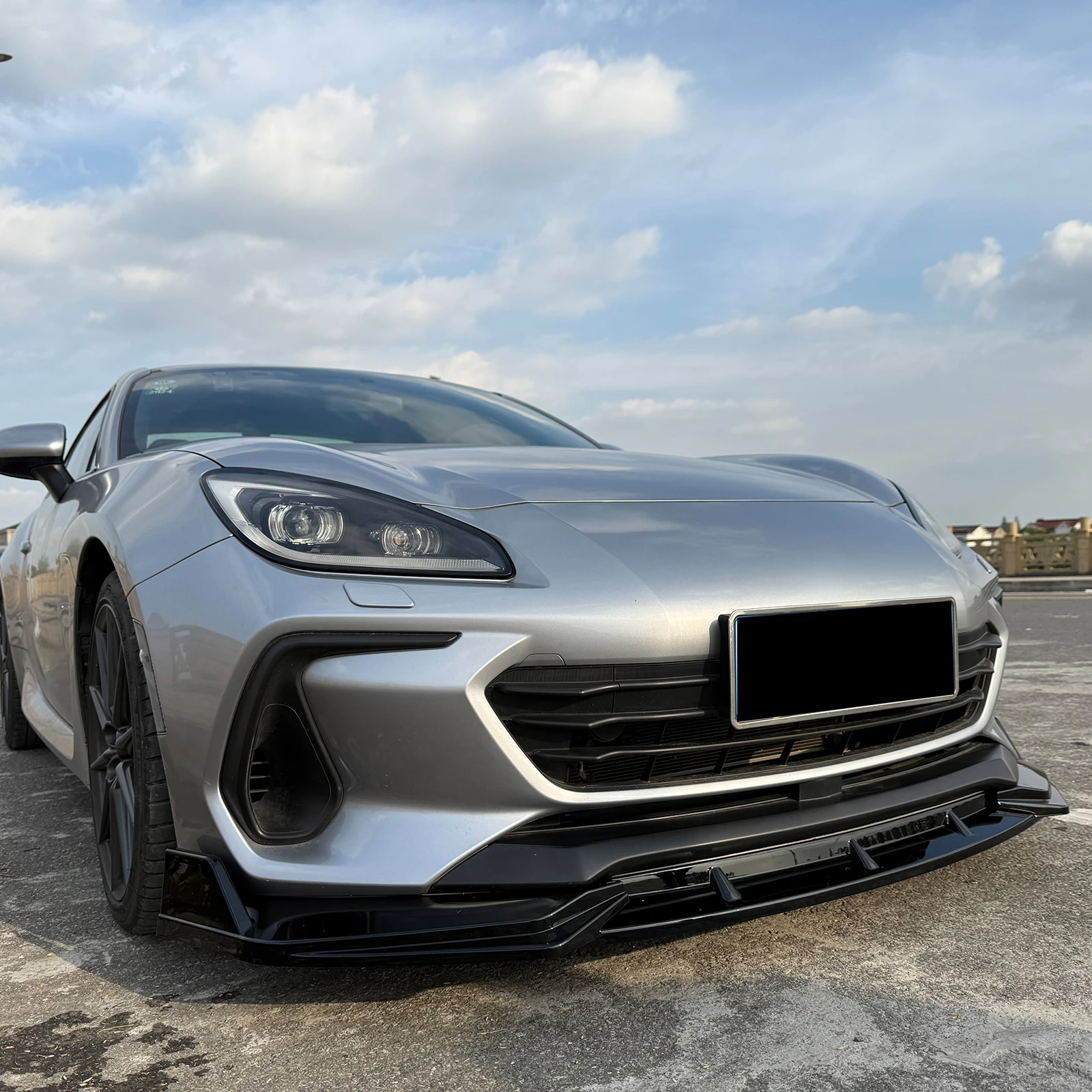 

Front Bumper Spoiler Lip Gloss Black Splitter Blade For Toyota GR86 BRZ Coupe 2-Door 2022-2025