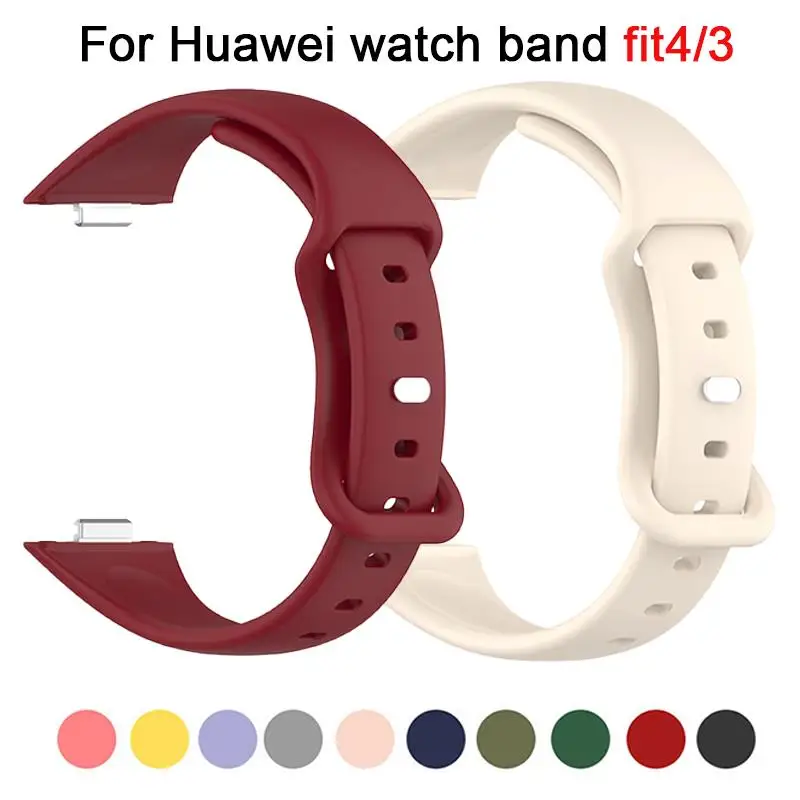Silicone Strap For Huawei Watch Fit 4 pro/4 Smartwatch Accessories Replacement Sport Correa Bracelet for Huawei Watch fit3 band