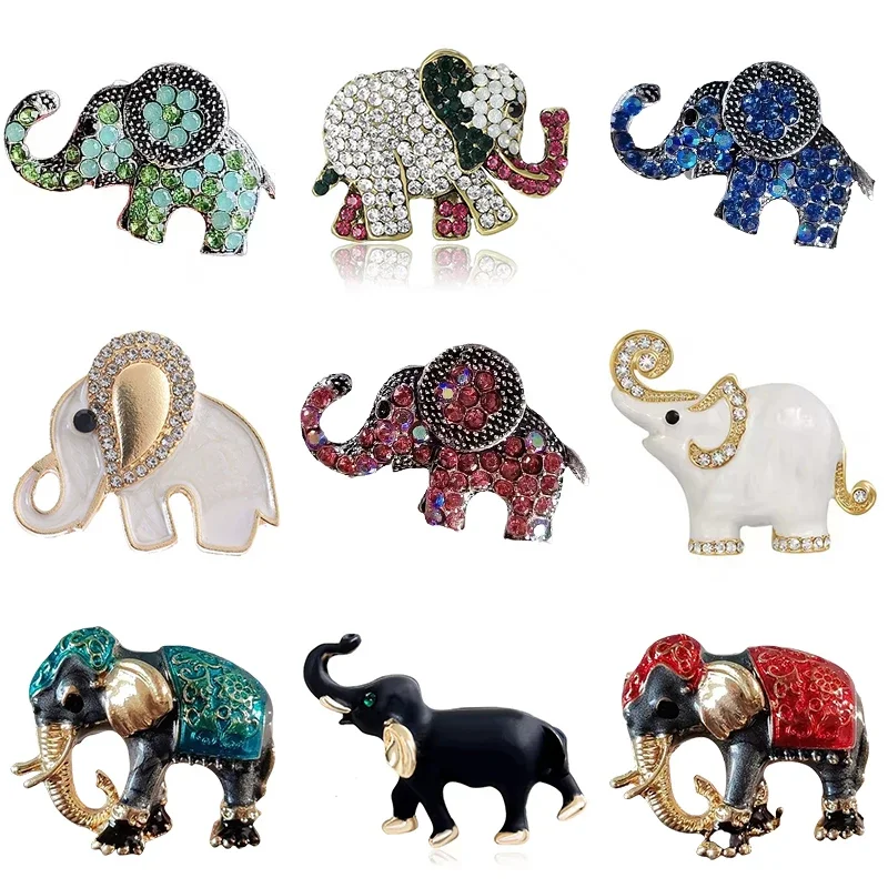 Exquisite Elephant Brooch for Women Men Cute Animal Rhinestone Brooches Pins Jewelry Accessories Party Gifts 2026 Trend