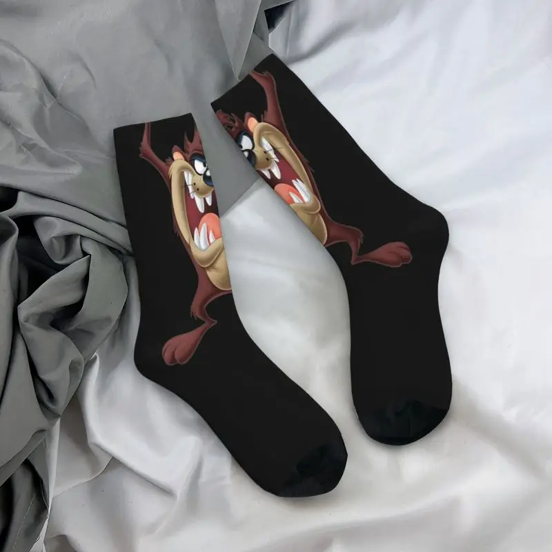 Tasmanian Devil Dress Socks Men Women Warm Fashion Novelty Taz Cartoon Crew Socks