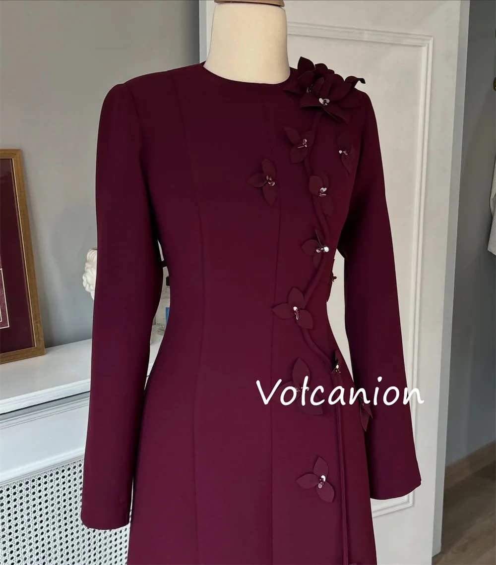 カスタマイズされたクラシックジャージーフラワーAラインジュエルロングドレスオーダーメイドオケージョンキンセアニェーラマッチング高品質