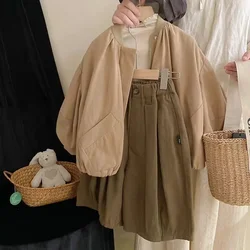 Korean Style Children's Clothing 2024 Autumn Outfit, Baby Girl Baseball Suit Girl Top Casual Pants Set Trendy Outerwear