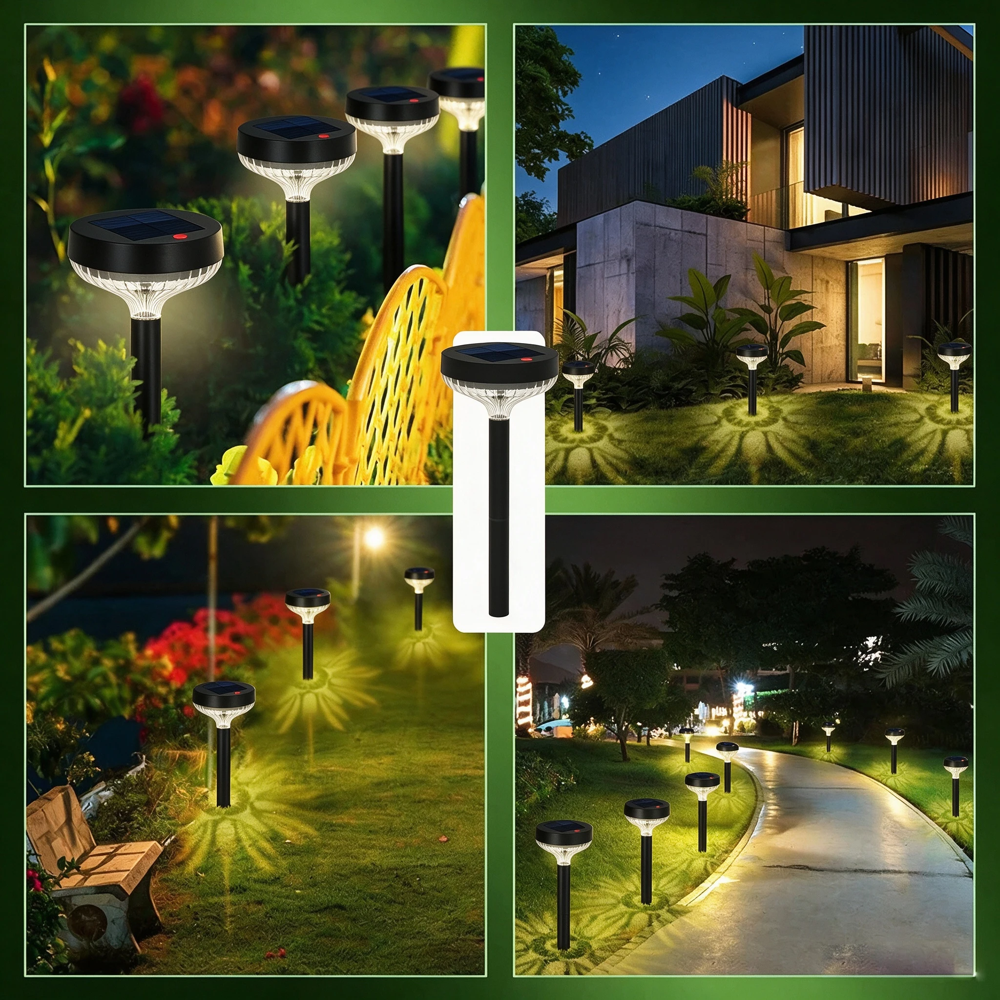 Gartenlampe Außen-Solarleuchten Solarbetriebene Wasserdichte Landschafts-Wegeleuchte LED-Licht für Hof, Garten, Rasen, Terrasse Dekorativ