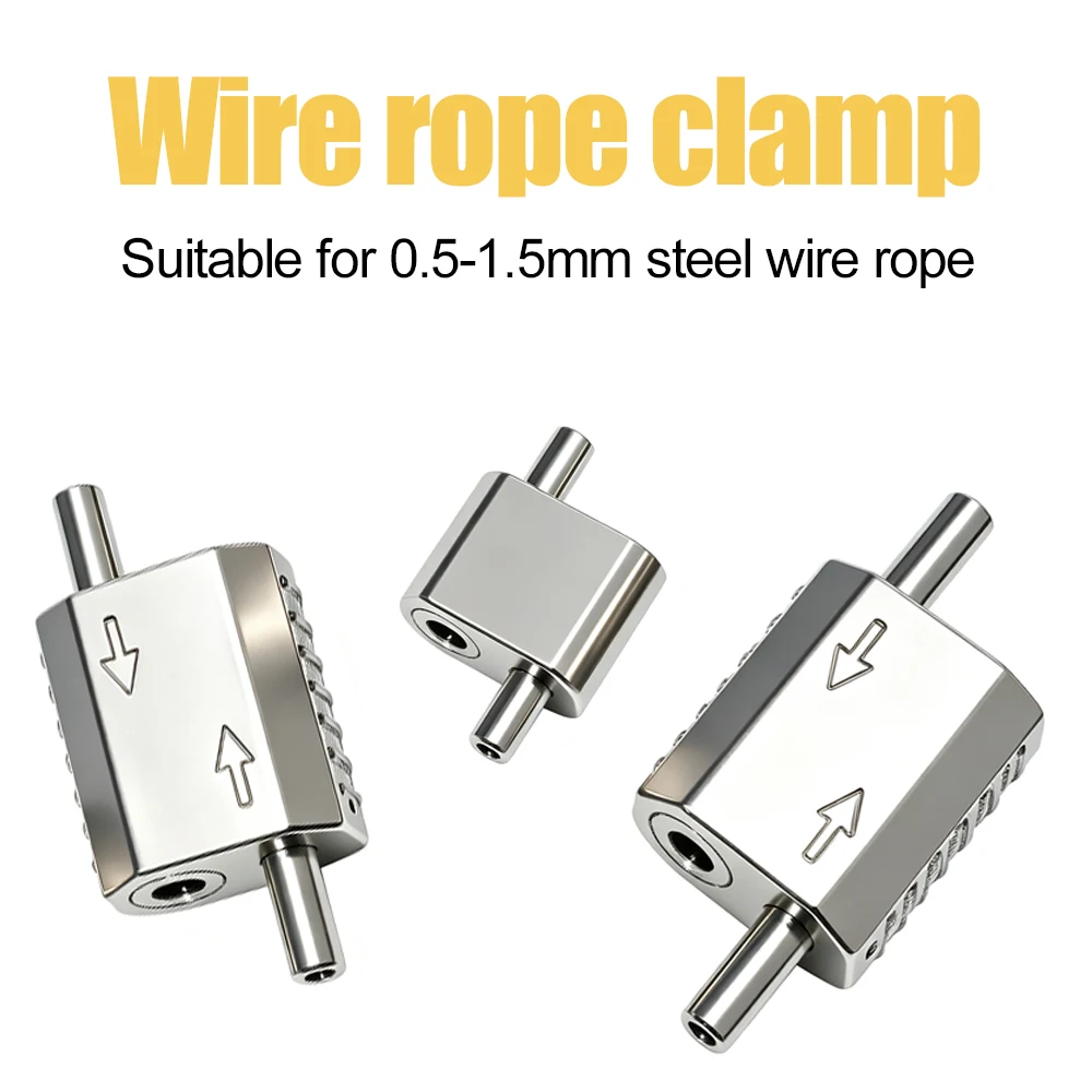 For 0.5-1.5mm Wire Rope Clamp Bidirectional Locking Device Cable Holder for Safe Hanging of Billboards and Art Pieces