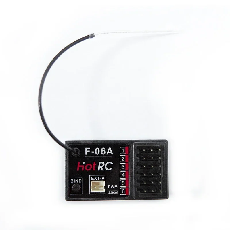 HOTRC 6 Channel 2.4Ghz F-06A F-06AT 6CH Gyro Receiver for Remote Control Transmitter CT-6A HT-6A DS600 CT-6B RC Car Boat Tank