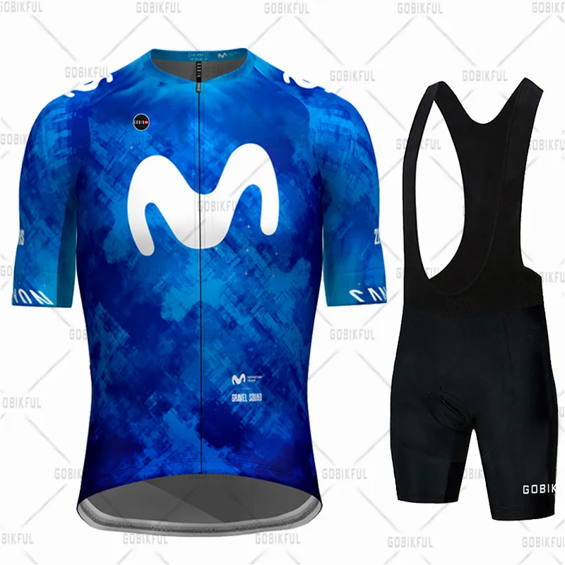 Gobikful-Conjunto de Ropa deportiva para Ciclismo, Jersey transpirable para bicicleta de montaña, pantalones con pechera, Verano