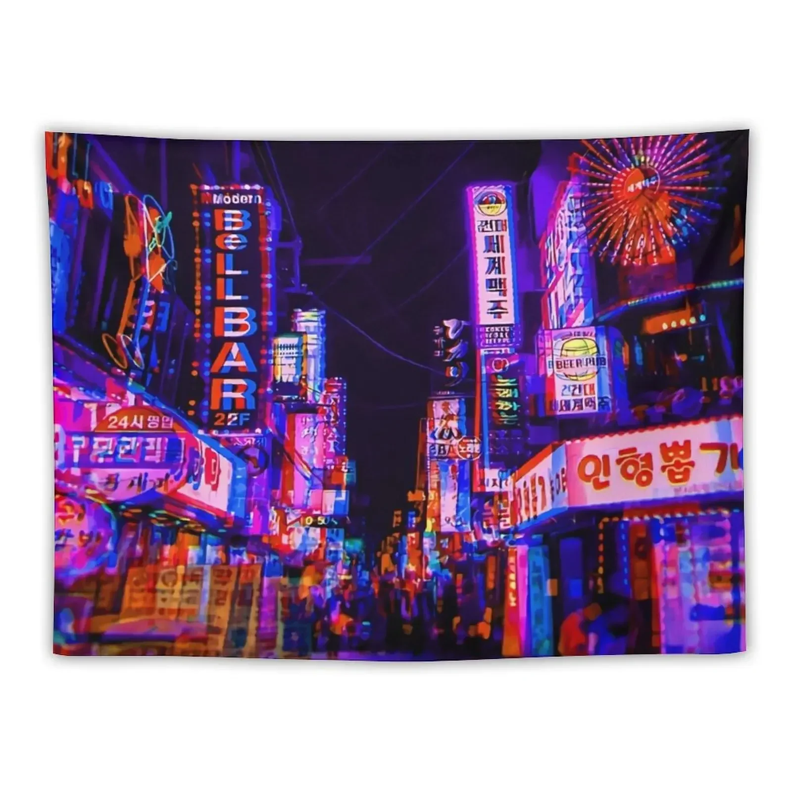 Acid Trip Night Tokyo Tapestry Home Decoration Bed Room Decoration Tapestry