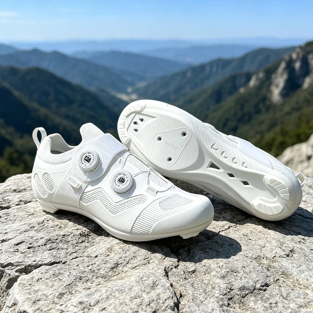Women Shoes Model - サイクリングシューズ更新モデル MTB バイク男性レーシングコンテストセルフロックスピード自転車スニーカー女性クリートロードサイクリングシューズ