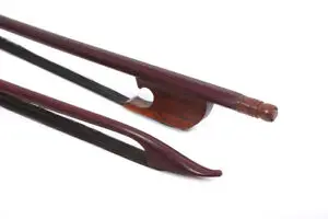 

4/4 Full Size Violin Bow Brazilwood Black Horse Hair Snakewood Frog Baroque Style Short Screw Upright Wooden Bow