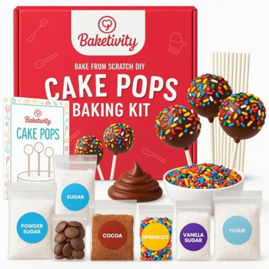 DIY Cake Pop Baking Kit for - Premeasured Ingredients Decorating Supplies