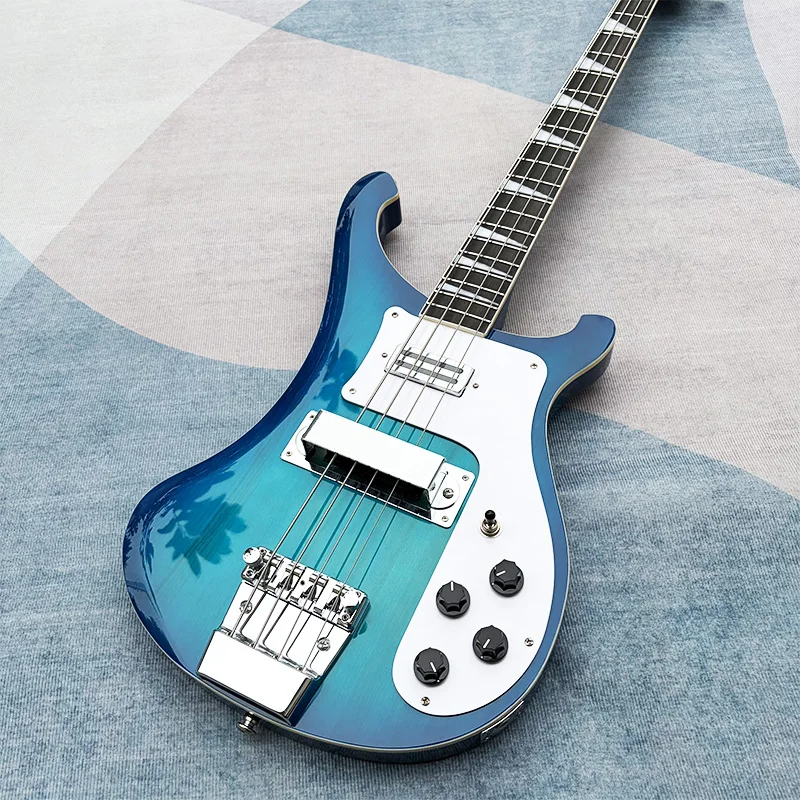 Local Warehouse, Guitar Clearance Sale, 4‑String Electric Bass, Blue Version, Basswood Body, Maple Neck, Right‑Handed Model, Band Performance, Holiday Gift, Free Shipping