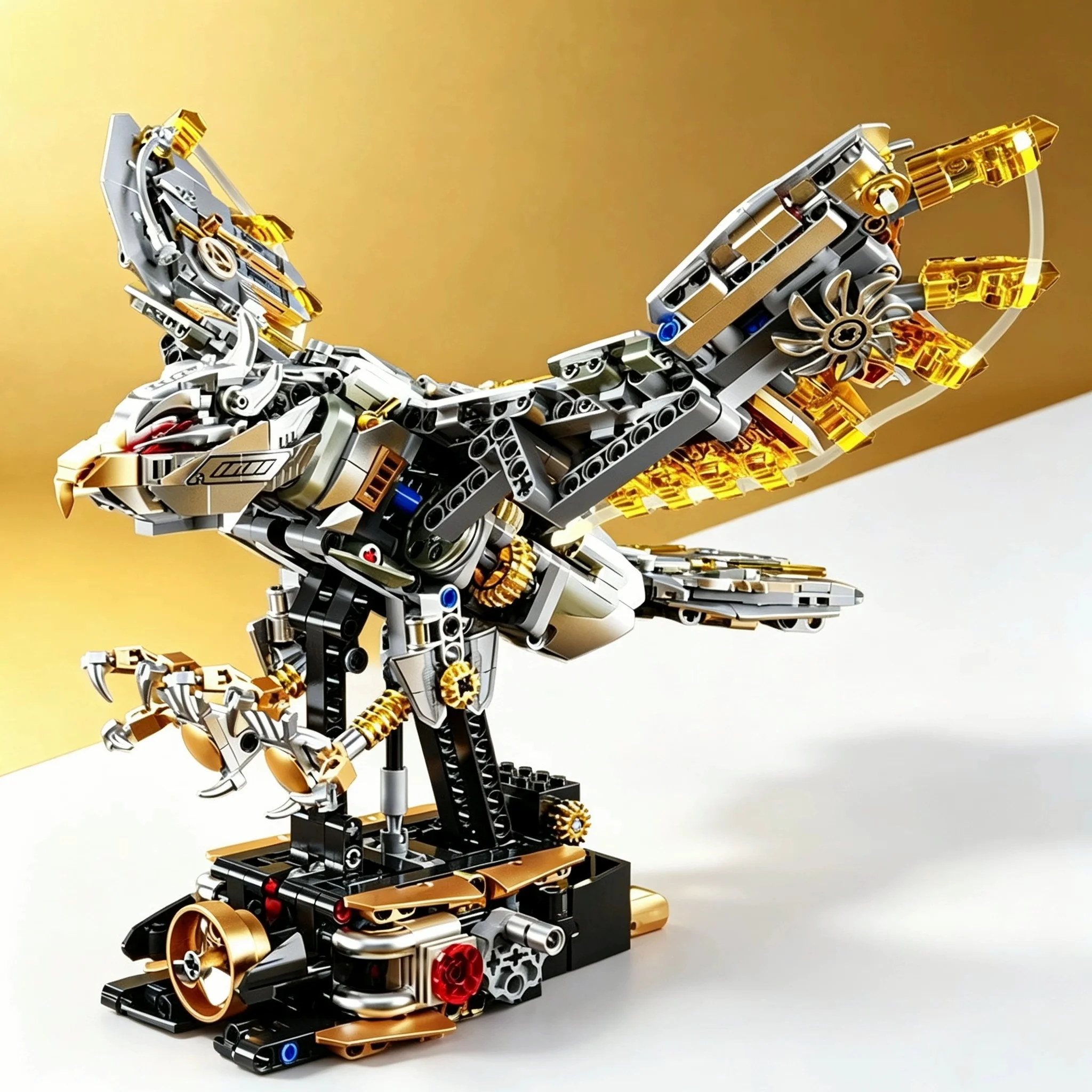 Mechanical Eagle Building Block Model; Linkage Power Motor Building Toy; 1168 Pieces DIY Toy Christmas Birthday Gift