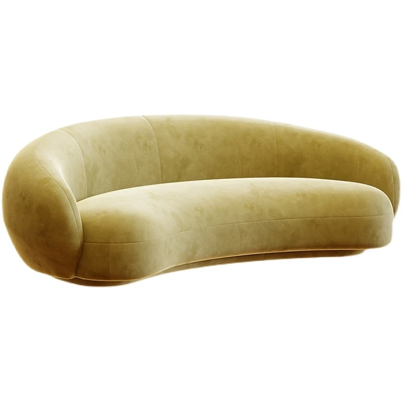 

ey-Italian Modern Sofa Set Fashionable Personalized Arc Sofa Superior Velvet Sofa#