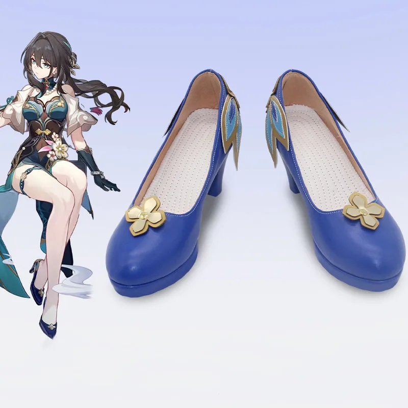 Jogo ruan mei honkai star rail cosplay sapatos quadrinhos halloween carnaval role play traje prop feminino masculino salto alto