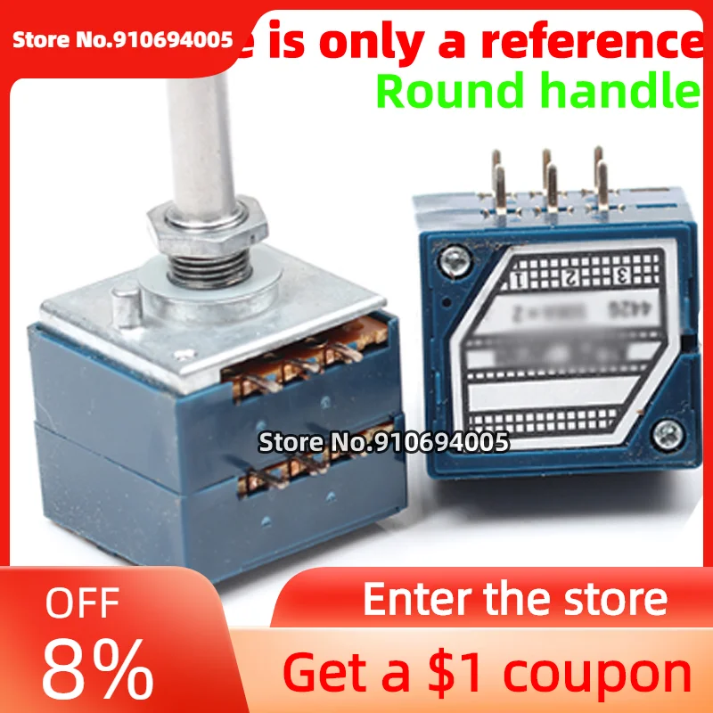 1PCS Original RK27 Round handle dual fever volume potentiometer A10k 10K 20K 50K 100K 250K