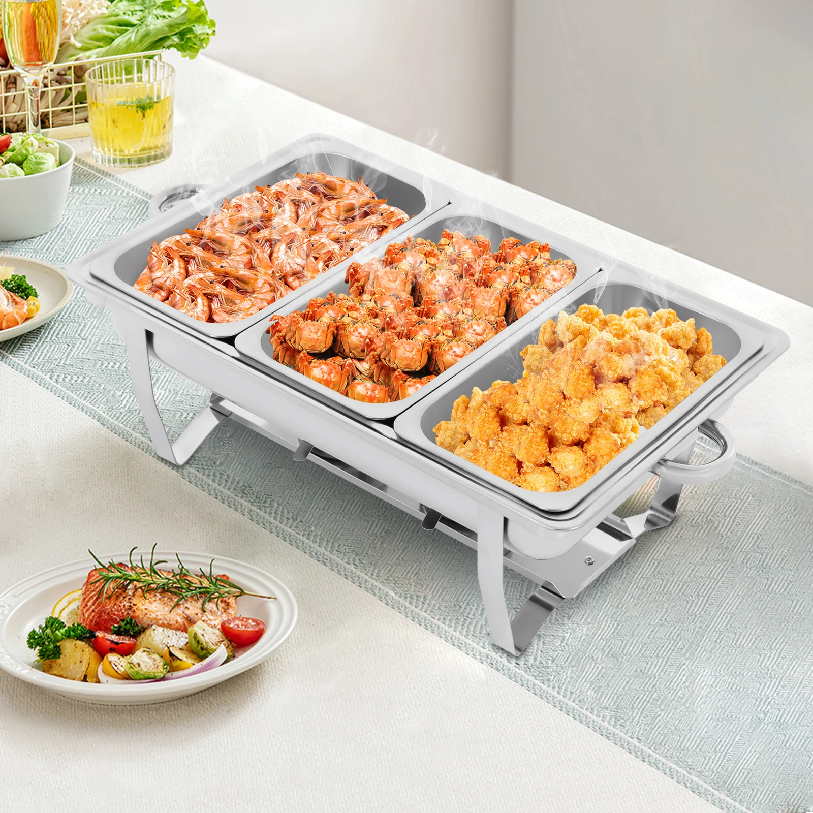 

Набор посуды из нержавеющей стали, подогреватель для общественного питания, согревающий контейнер с крышкой, контейнер для топлива, пищевой класс, прочный, легко чистится, буй