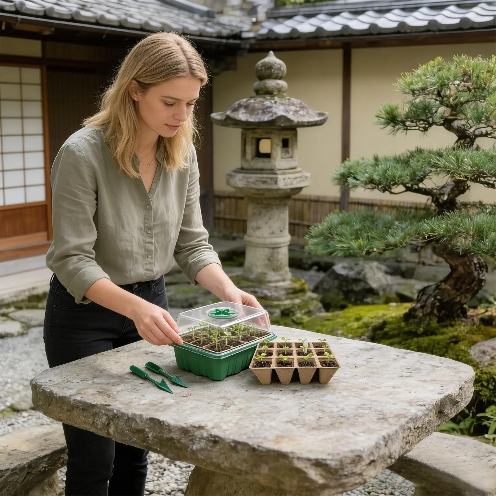 

Комплект для проращивания семян: 12-ячеечный лоток для рассады с дренажными отверстиями для балкона, фермы, квартиры, класса, научных исследований