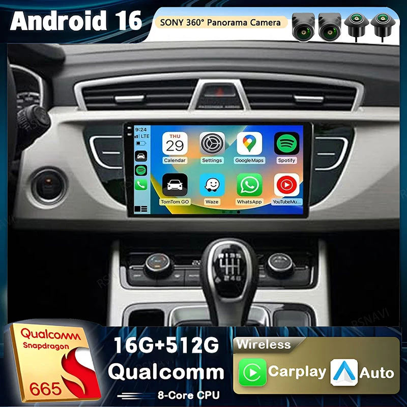 Android 16 Qualcomm Carplay Car Radio For Geely Atlas NL-3 2016-2020 Multimedia Video Player Navigation GPS Stereo 360 Camera BT