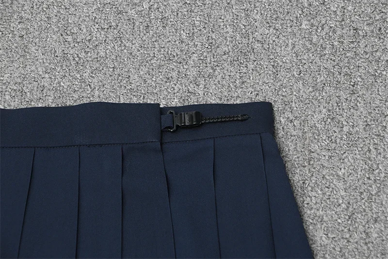 Abiti da scuola giapponese Abito da marinaio Gonna a pieghe tinta unita Uniformi Jk College Costume da scuola media Nero Blu Grigio 43-80 cm di lunghezza