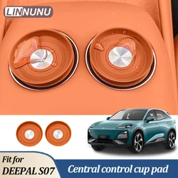 Linnunu for Deepal S07 L07 Sl03 2025 Car Central Control Water Cup Silicone Pad Interior Modification Accessories Products Mats
