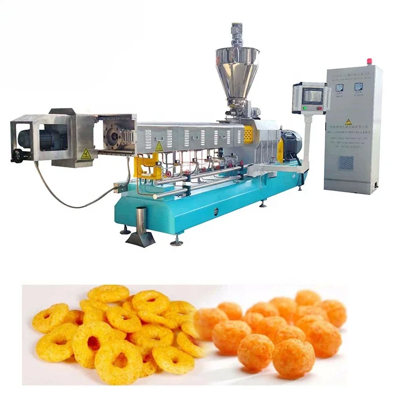 Puffed corn flakes food snack manufacturing machine production line extrusion equipment