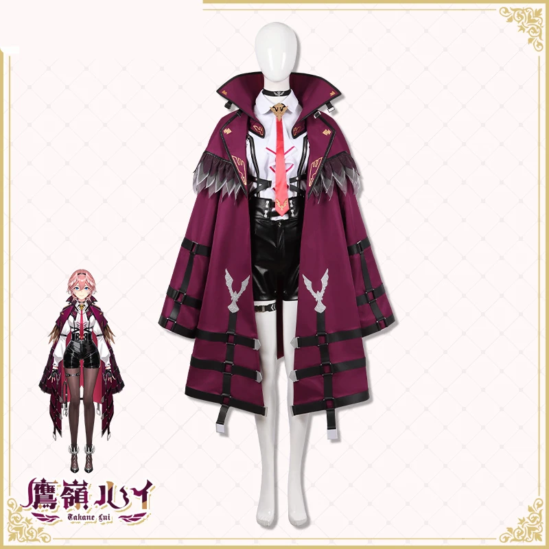 

Anime Game Vtuber Hololive Takane Lui Daily Dress Party PU Battle Uniform Cosplay Costume Halloween Women Free Shipping 2022New