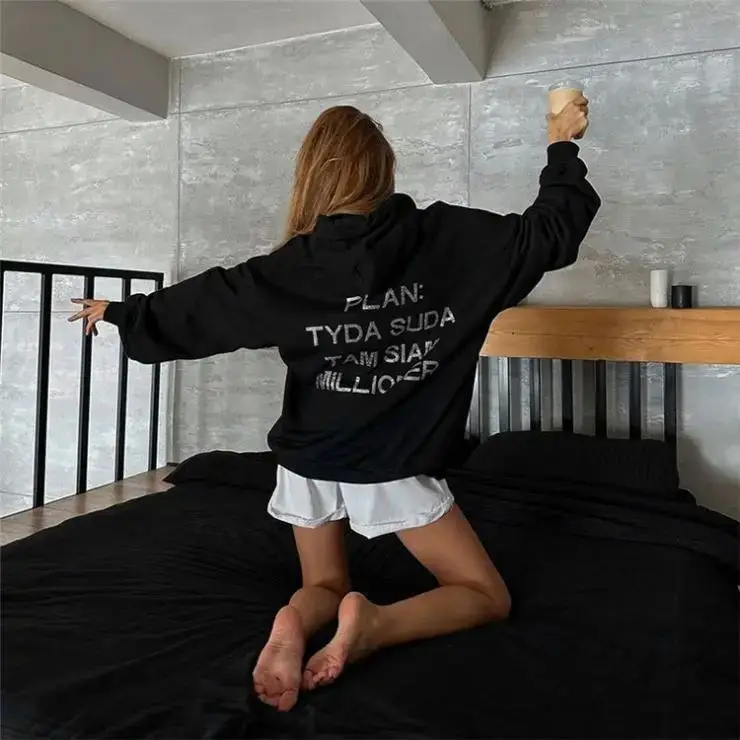

Women's Oversized Hoodies Drop oulder Sweatirt Street Sle Comfortable Casual Loose Fit Upper Apparel for Autumn