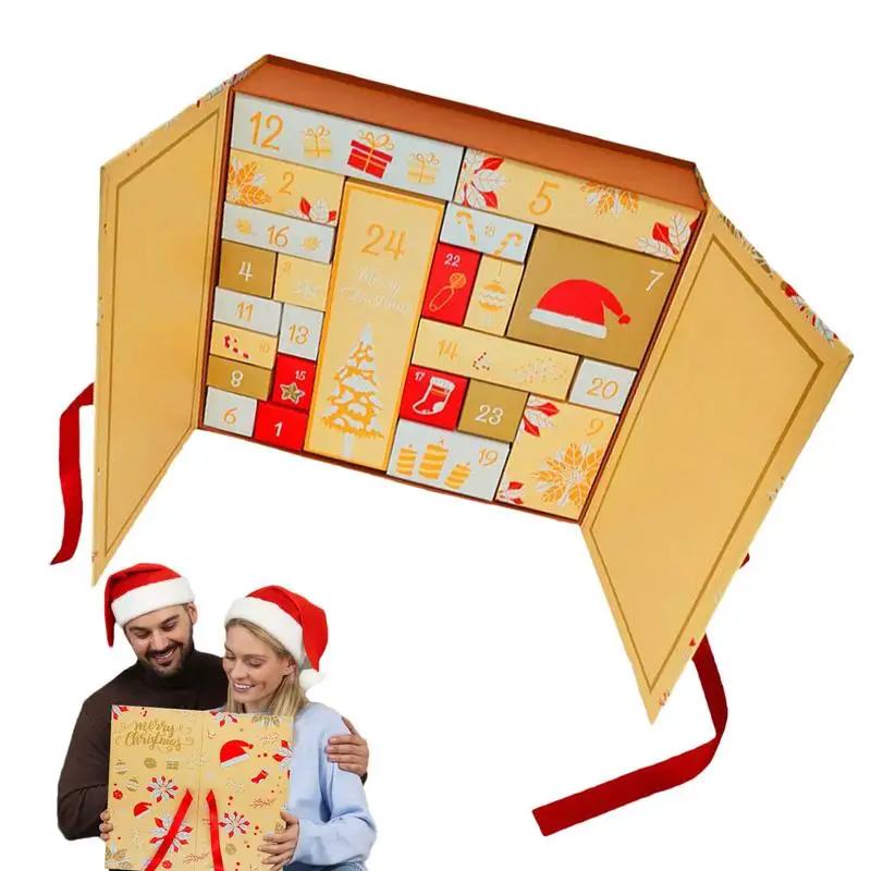 Christmas Countdown Box 24 Grids Adults Made Your Own Advent Calendar Empty Advent Cardboard Boxes To Fill For Small Models