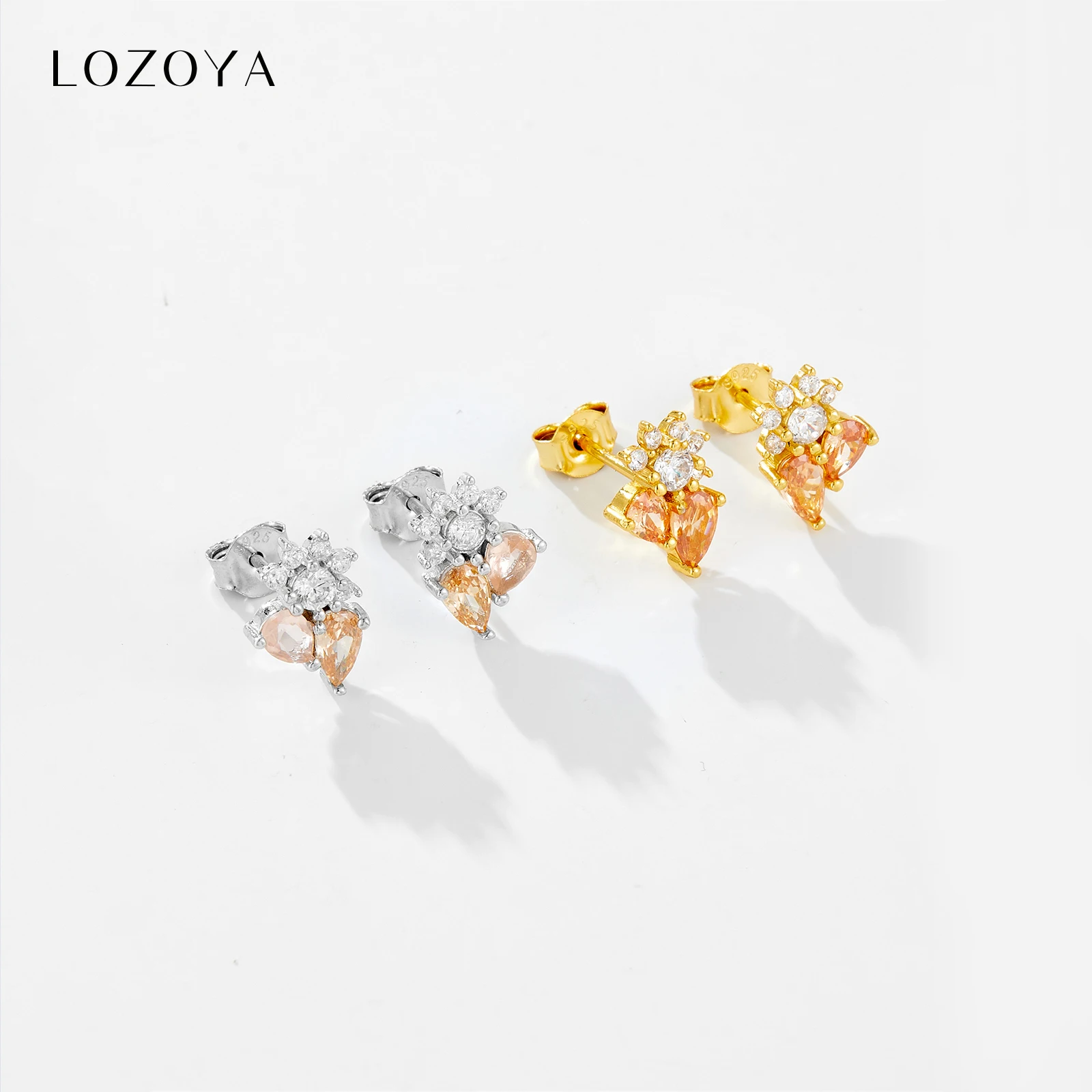 

Серьги-гвоздики LOZOYA из стерлингового серебра 925 пробы в форме подсолнуха с цветными цирконами (фиолетовый, шампань) 2026: Роскошный модный подарок, ювелирные украшения