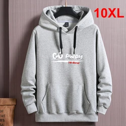 10XL Plus Size Hoodies Men Fashion Casual Letter Print Hoodie Male Sprint Autumn Hooded Pullover Big Size 10XL