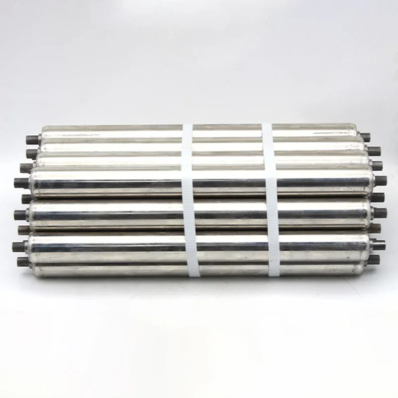 Conveyurs à rouleaux galvanisés en acier inoxydable, diamètre 25/38/50/60mm, longueur totale 100 150 200 250 300 350 400 450 500 550 600mm