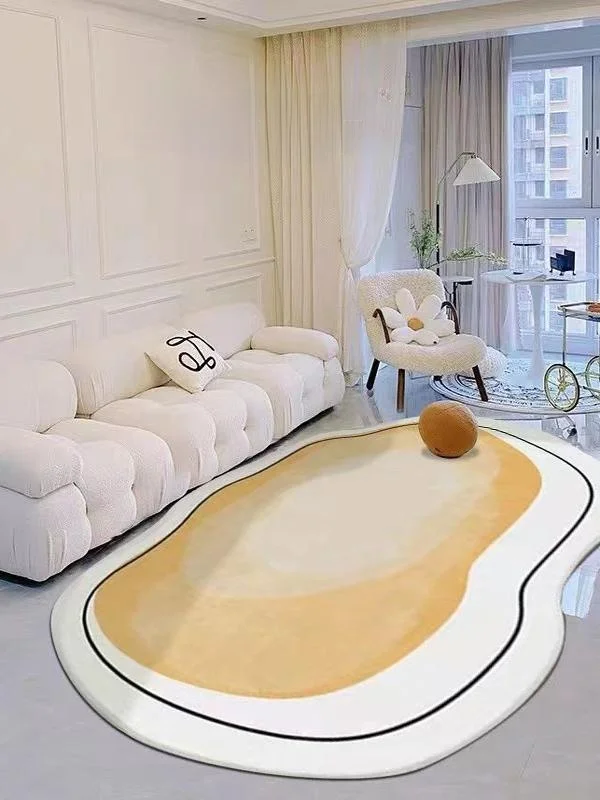 

Современный минималистичный ковер для гостиной, коврик для дивана и журнального столика, не требующий стирки, легко чистится, нерегулярной формы, для дома, грязеотталкивающий, для спальни