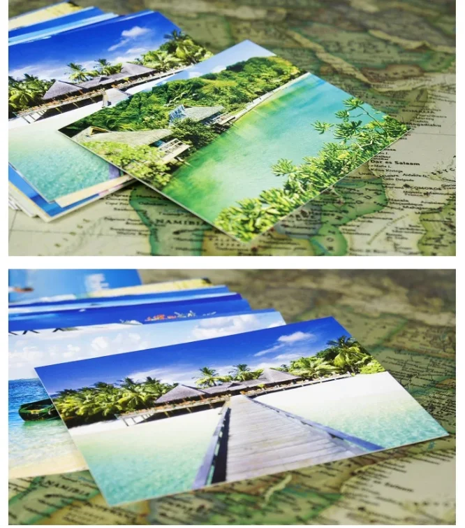 30 ورقة جزر المالديف المشهد بطاقات بريدية موضة هدية أتمنى بطاقة المعايدة رسالة دعوات بطاقة يمكن بريدها مجموعة بطاقات محاصر